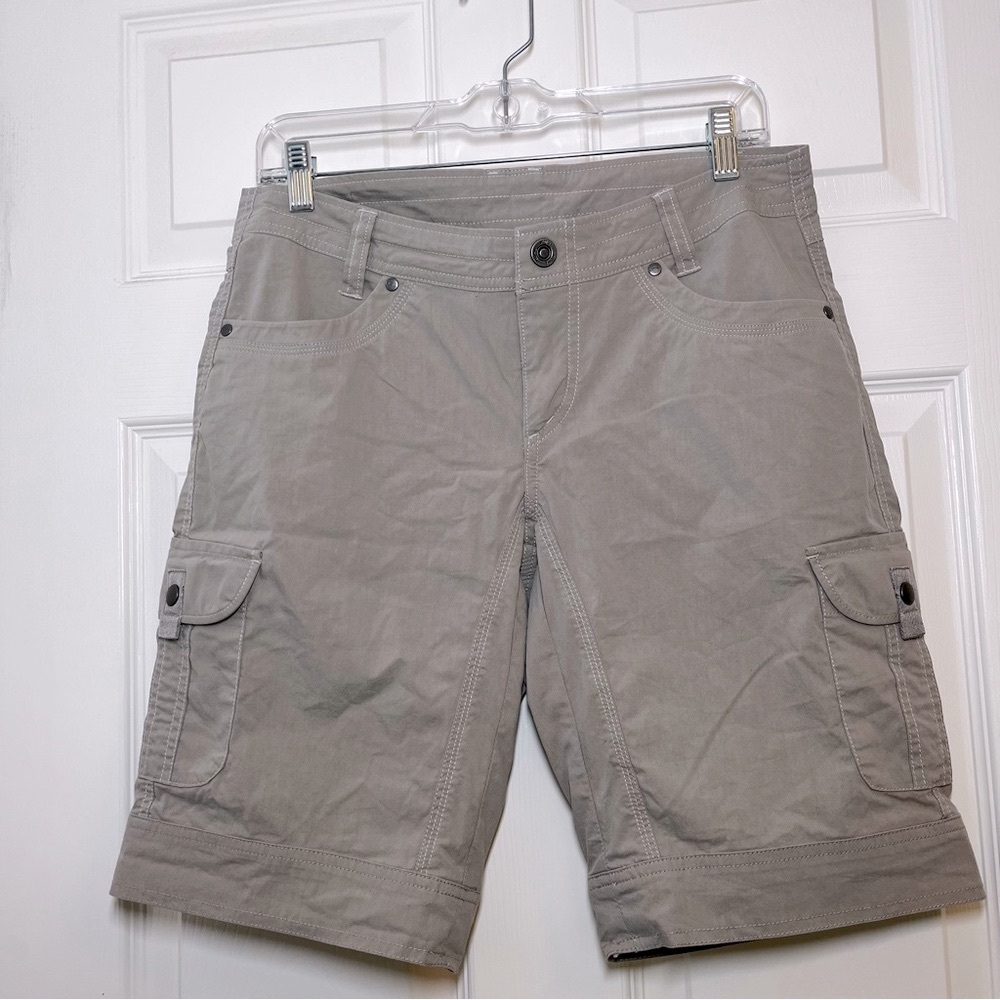 KUHL Tan Splash Cargo Shorts Classic Cotton Blend Size 8